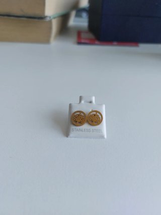 Pendientes árbol de la vida acero inoxidable
