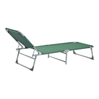 Cama Camping Plegable 4 Posiciones Ajustable Verde