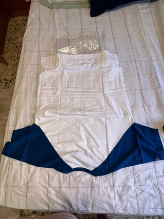 Camiseta Baseball Blanca y Azul Talla L