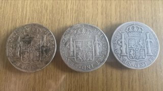 Lote 3 Monedas Plata 8 Reales