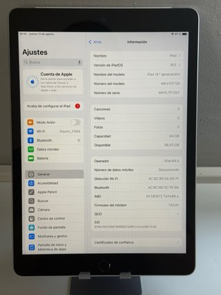 iPad 9ª Gen 64GB Wi-Fi + Celular + Funda