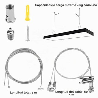 PACK 4 CUERDAS ACERO AJUSTABLES COLGAR
