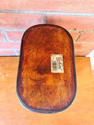 Caja botellero forrada polipiel y madera