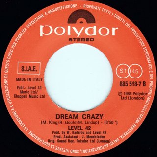 Level 42 Running in the Family / Dream Crazy 7"
