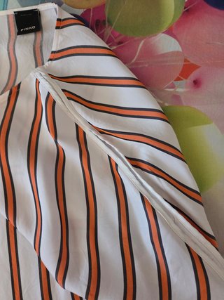 Camicia Pinko righe arancio e bianco