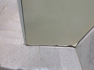 Mueble auxiliar baño blanco y beige