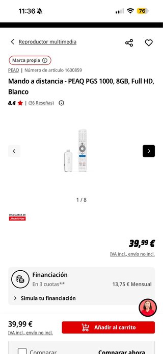 TV OKI 32 con mando inteligente