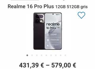 Realme 16 Pro Plus 512GB Gris