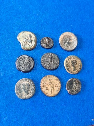Gran lote monedas romanas antiguas