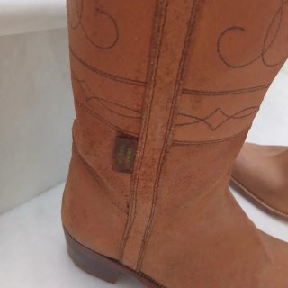 Botas camperas de cuero marrón