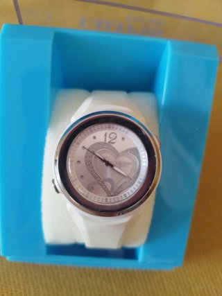Reloj Calypso Blanco y Plateado