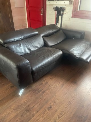 Sofá Eléctrico Piel Natuzzi Marrón