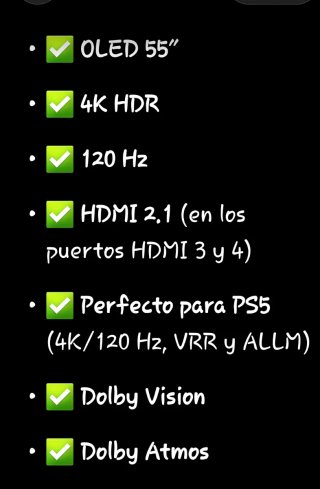 Sony BRAVIA XR-55A80J OLED 55"  1 metro 20