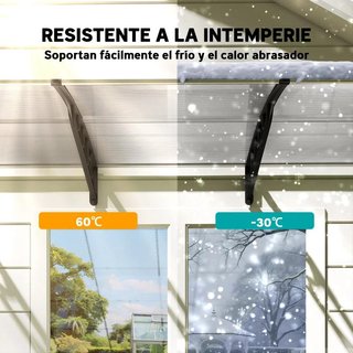 Marquesina Puerta Ventana 303cm Policarbonato UV