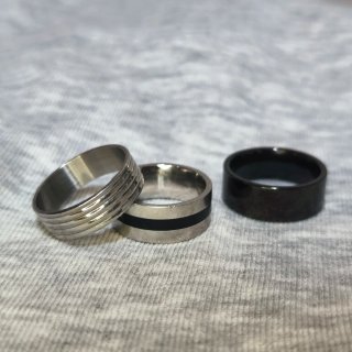 Set 3 Anillos Acero Inoxidable