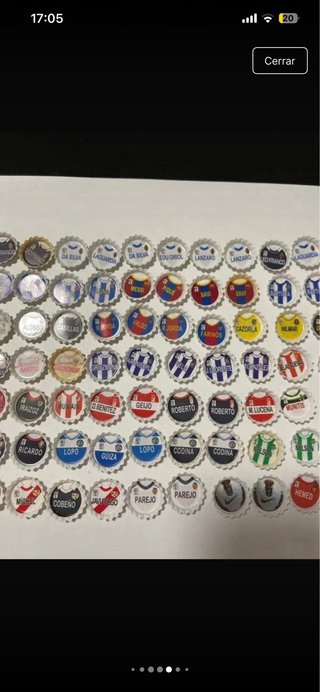 89 Chapas de Fútbol La Liga Grefusa