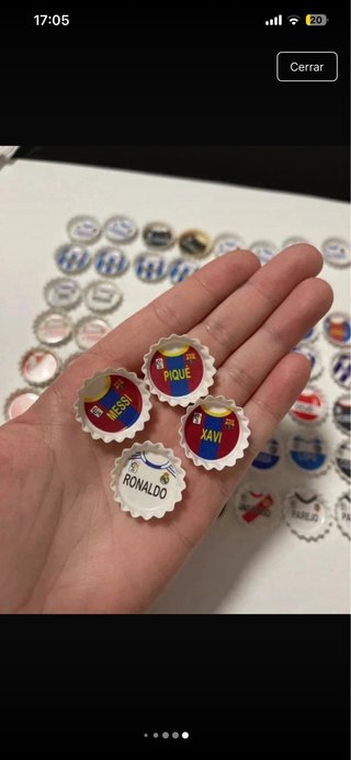 89 Chapas de Fútbol La Liga Grefusa