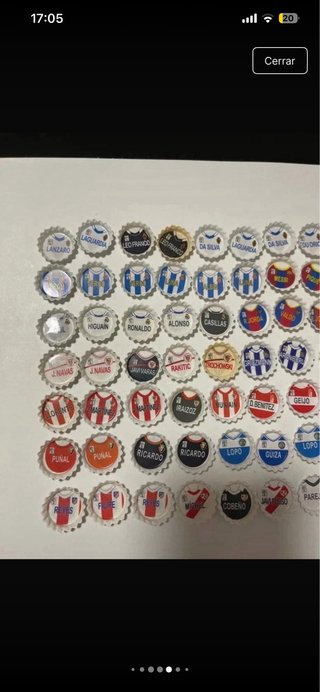 89 Chapas de Fútbol La Liga Grefusa