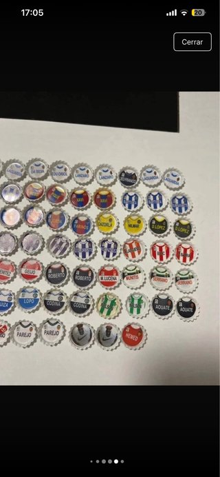 89 Chapas de Fútbol La Liga Grefusa