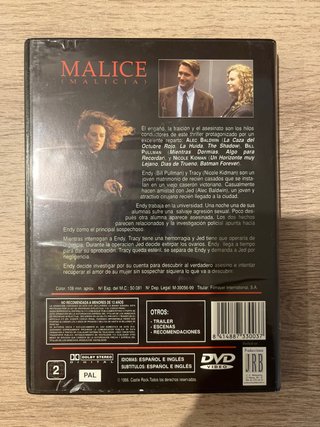 DVD Malicia (Malice) - Thriller Suspense