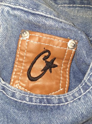 Pantalón Vaquero Corto Corteiz Azul Oscuro Talla S