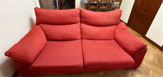 Sofá 2 plazas rojo
