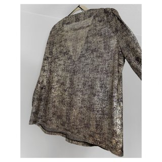 Blusa fiesta Tintoretto L plata brillo rosa