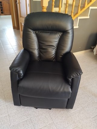 Sillón eléctrico polipiel negro