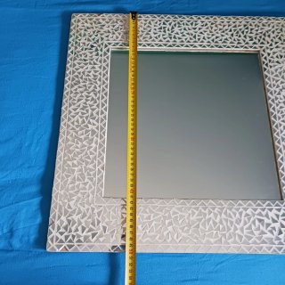 Espejo decorativo mosaico plateado
