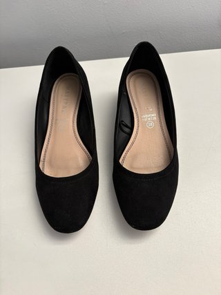 Zapatos salón ante negros mujer talla 38