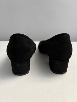 Zapatos salón ante negros mujer talla 38
