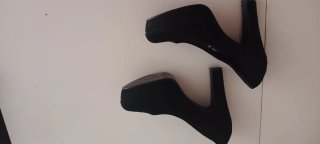 Zapatos de tacón ancho negros
