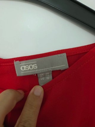 Vestido ASOS Rojo Talla M