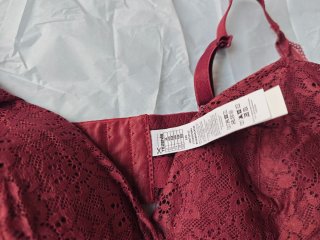 Conjunto Lencero de Encaje Rojo Burdeos Tezenis