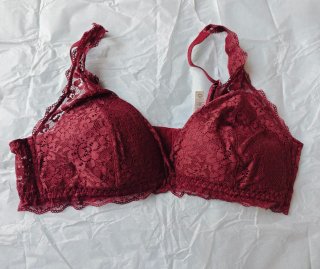 Conjunto Lencero de Encaje Rojo Burdeos Tezenis