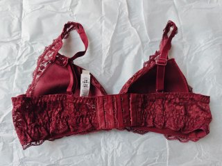 Conjunto Lencero de Encaje Rojo Burdeos Tezenis