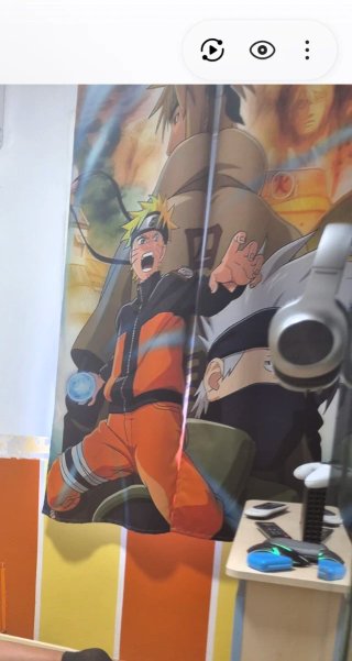 Cortina Naruto Tela opaca de buena calidad.