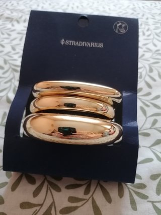 Pack 3 Pulseras Stradivarius Doradas