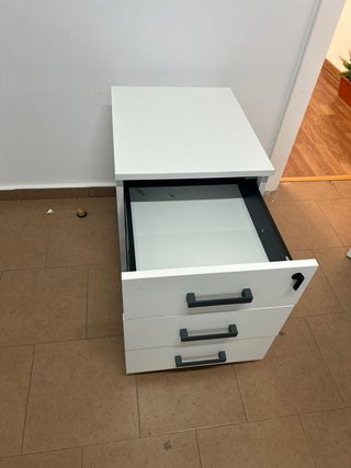 Cajonera Oficina con Ruedas Blanca