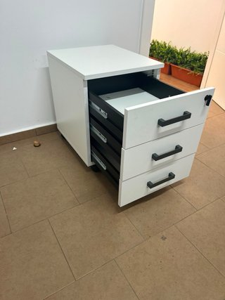 Cajonera Oficina con Ruedas Blanca