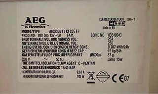 Congelador Arcon AEG Arctis A85230GT