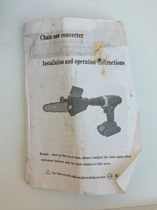 Cabezal Conversor Taladro a Motosierra