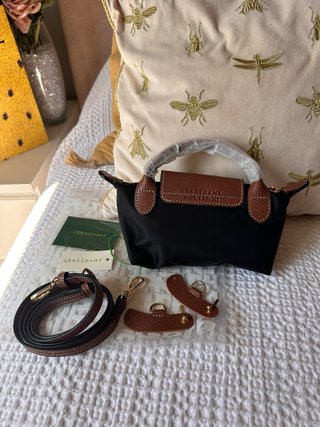 Bolso Le Pliage XS Negro Marrón