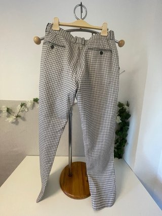 Pantalón Alexander McQueen cuadros beige/negro