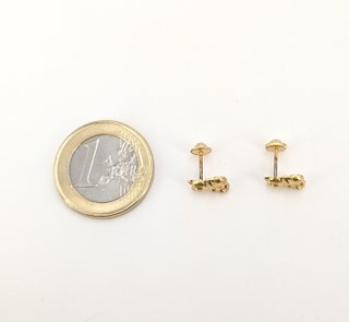 Pendiente Osos de oro de 18k, 0.5 g.