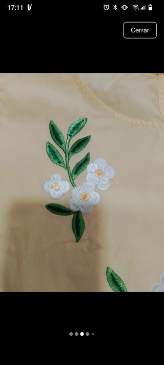 Blusa Coconut Fashion Talla M Flores Bordadas