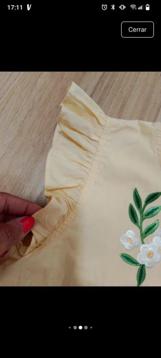 Blusa Coconut Fashion Talla M Flores Bordadas