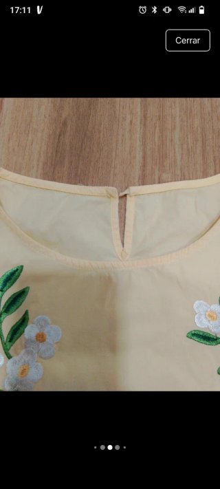 Blusa Coconut Fashion Talla M Flores Bordadas