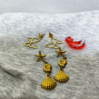 Set Pendientes Mariposa, Estrella y Concha