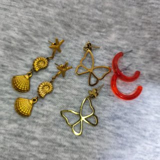 Set Pendientes Mariposa, Estrella y Concha